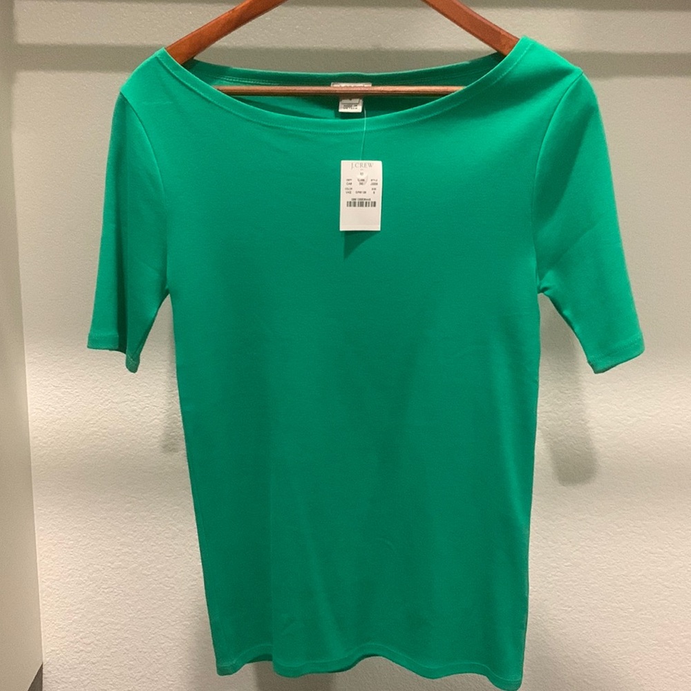 J Crew boat neck 3/4 sleeve top NWT!
